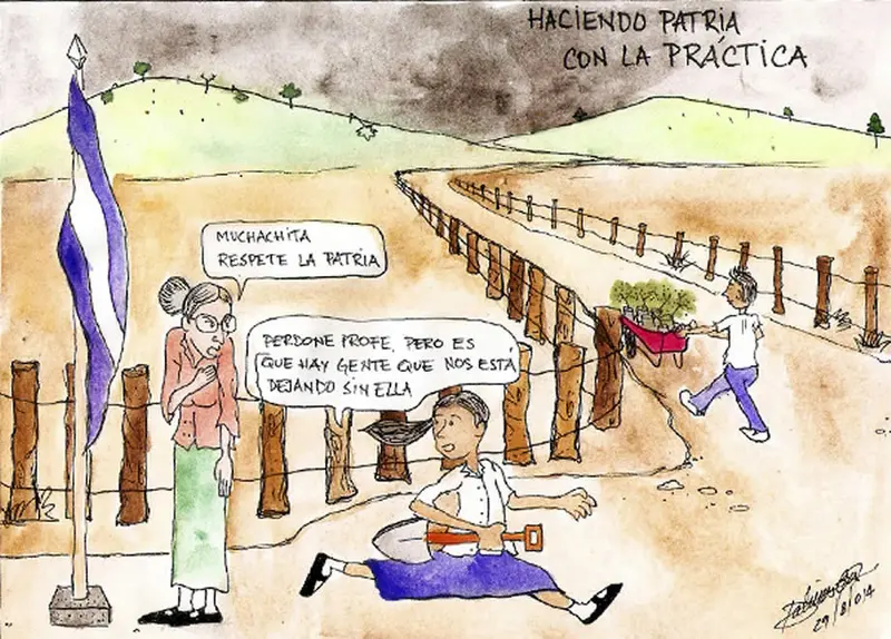 Haciendo patria con la práctica - Caricatura - 08/09/14