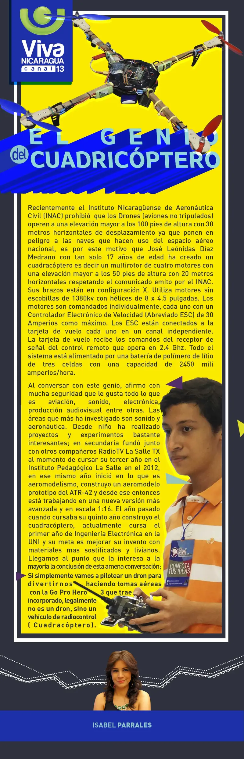 El genio del cuadricóptero