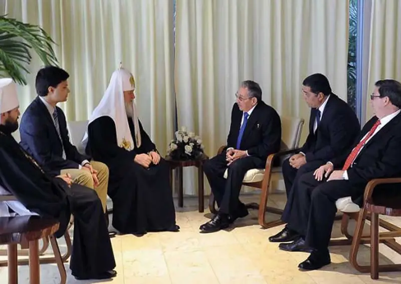 Presidente de Cuba recibe a Patriarca de la Iglesia Ortodoxa Rusa