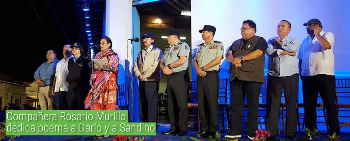 Compañera Rosario Murillo dedica poema a Darío y a Sandino