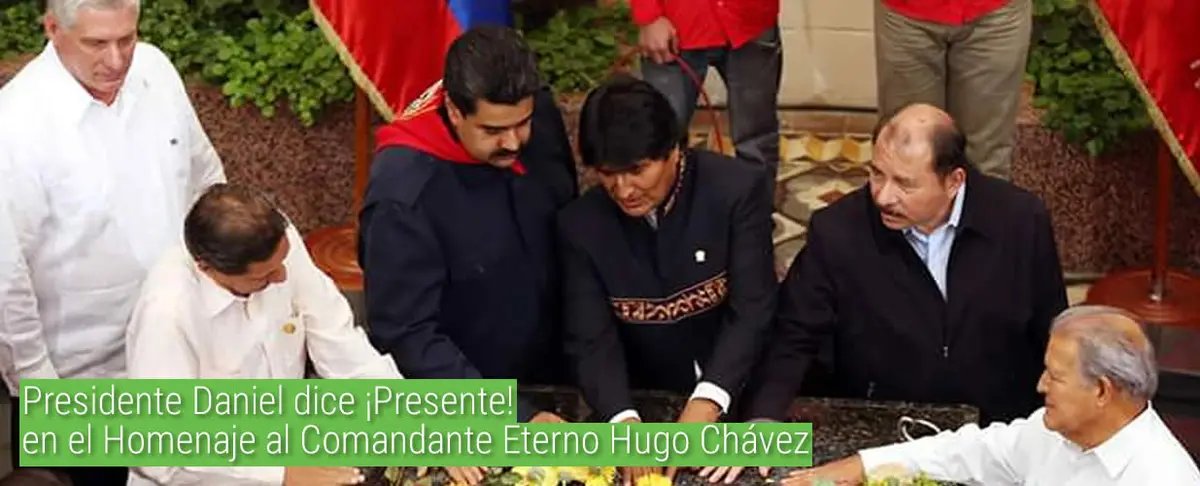 Presidente Daniel dice ¡Presente! en el Homenaje al Comandante Eterno Hugo Chávez