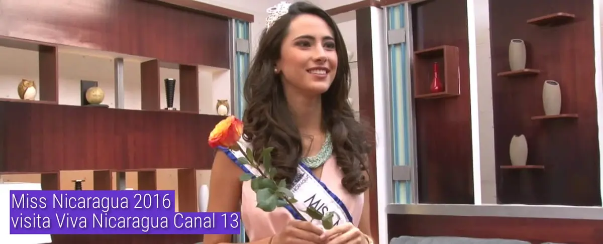 Marina Jacoby, Miss Nicaragua 2016, visita Viva Nicaragua Canal 13