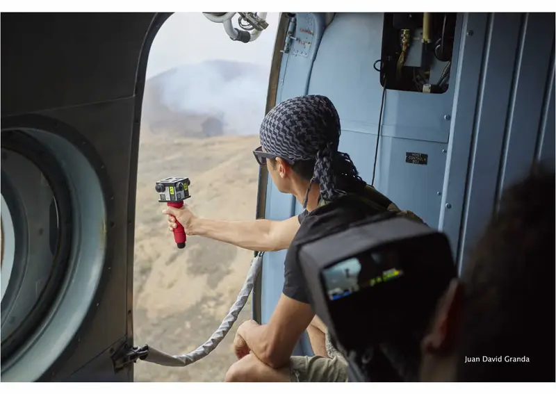 Fotos: El cineasta y Explorador Sam Cossman en su recorrido por la Ruta de los Volcanes