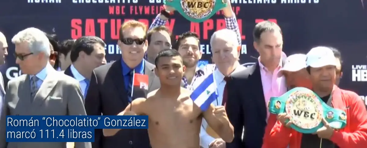 Román “Chocolatito” González marcó 111.4 libras (Actualizado)
