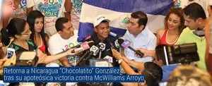 Retorna a Nicaragua “Chocolatito” González tras su apoteósica victoria contra McWilliams Arroyo