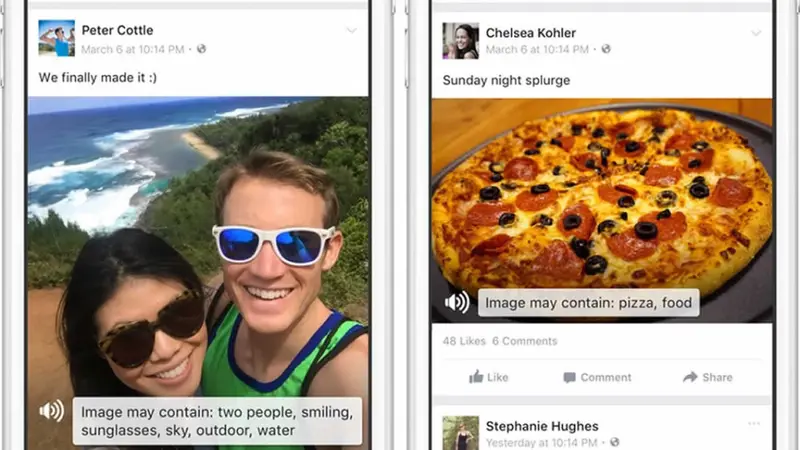 Facebook lanza sistema que describe fotografías a personas ciegas