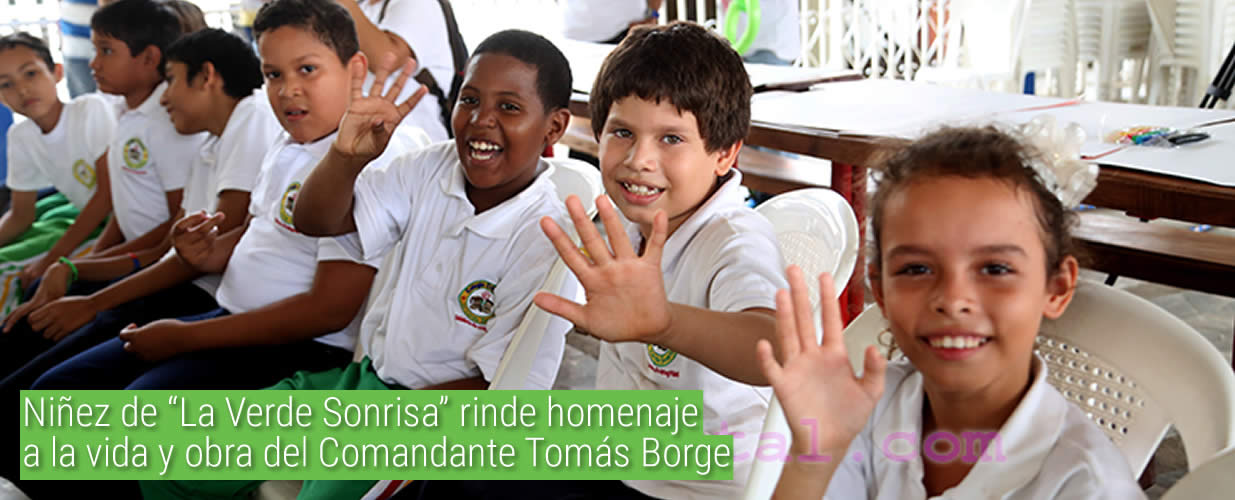 Niñez de "La Verde Sonrisa" rinde homenaje a la vida y obra del Comandante Tomás Borge
