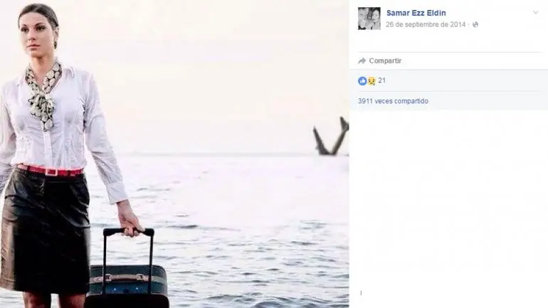 La perturbadora foto que había compartido una azafata del vuelo de EgyptAir