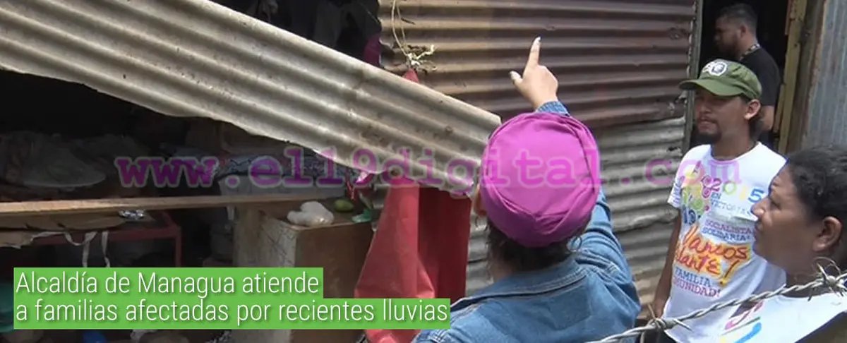 Alcaldía de Managua atiende a familias afectadas por recientes lluvias