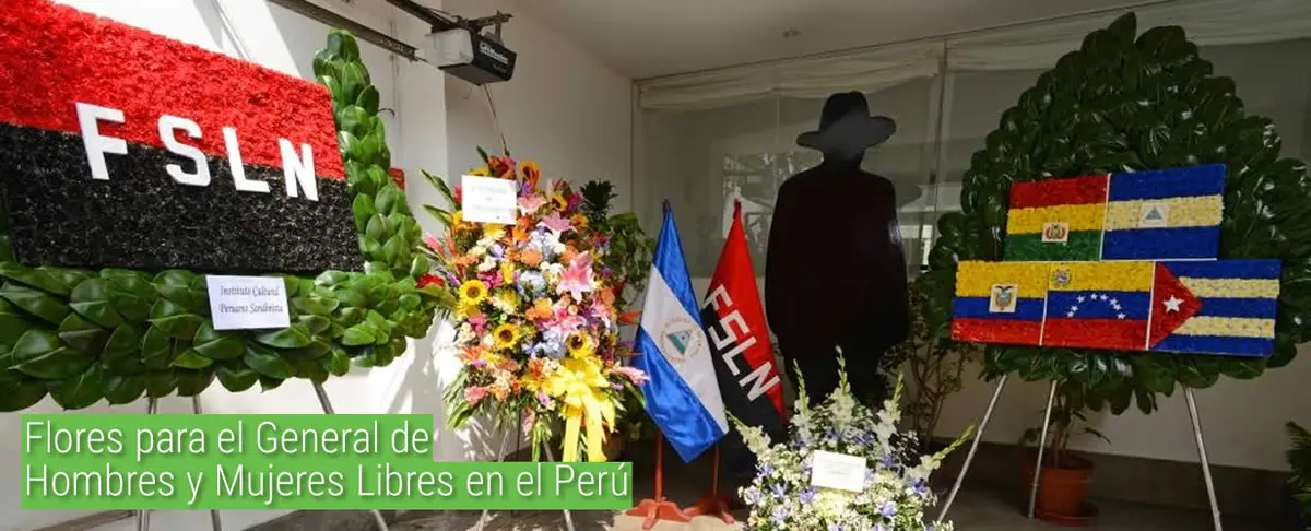 Flores para el General de Hombres y Mujeres Libres en el Perú