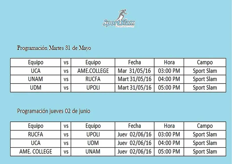 Primer Torneo de Futbol Sala Universitario Sport Slam 2016