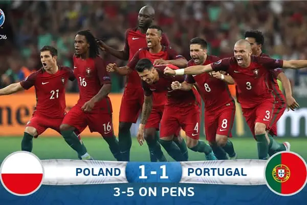 Portugal clasifica a semifinales de la Eurocopa derrotando a Polonia en penales