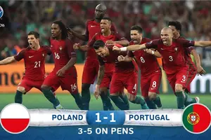 Portugal clasifica a semifinales de la Eurocopa derrotando a Polonia en penales