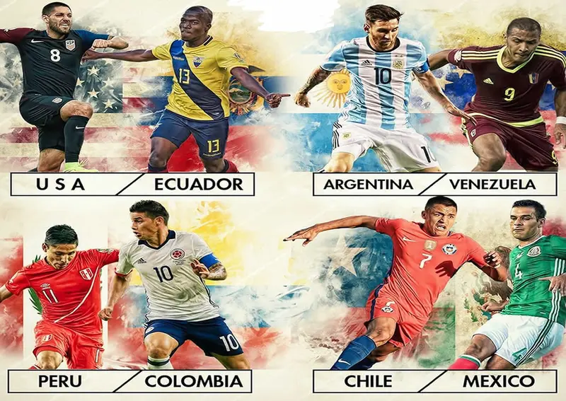 Así quedaron los cruces 4tos de Final Copa América 