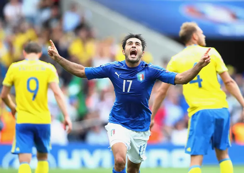 Italia con gol de Éder vence a Suecia 