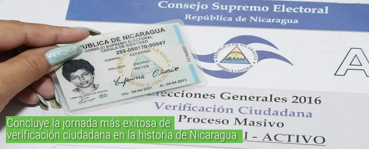 Concluye la jornada más exitosa de verificación ciudadana en la historia de Nicaragua