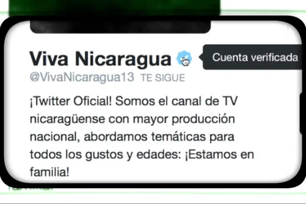 Nuestra cuenta de Twitter @VivaNicaragua13 ya está verificada