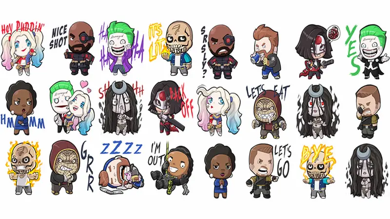 Facebook lanza stickers de los personajes de "Escuadrón Suicida"