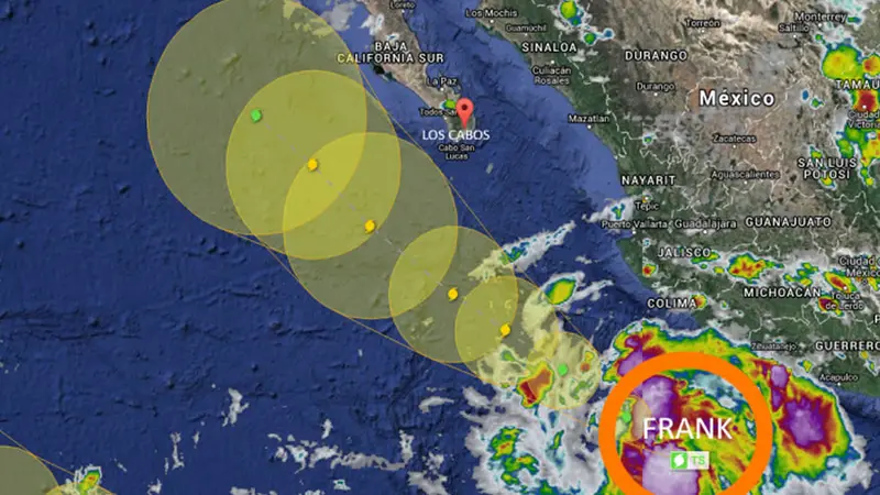'Frank' se convierte en huracán 1