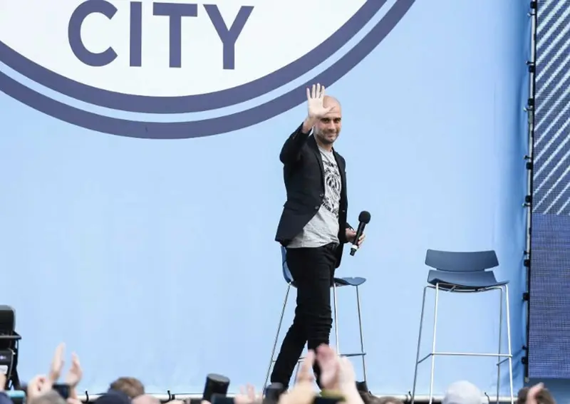 Presentación de Pep Guardiola en el Manchester City