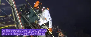 Continúa expedición en el Lago de Lava del Cráter Santiago del Volcán Masaya