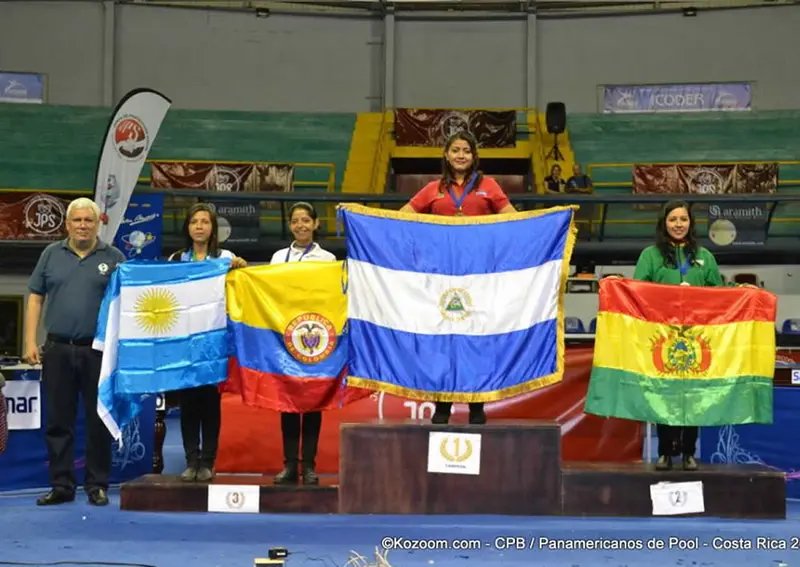Karen García ganadora de 2 medallas de oro en el Campeonato Panamericano de Billar