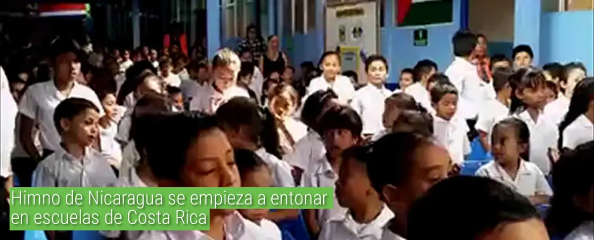 Himno de Nicaragua se empieza a entonar en escuelas de Costa Rica