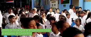 Himno de Nicaragua se empieza a entonar en escuelas de Costa Rica