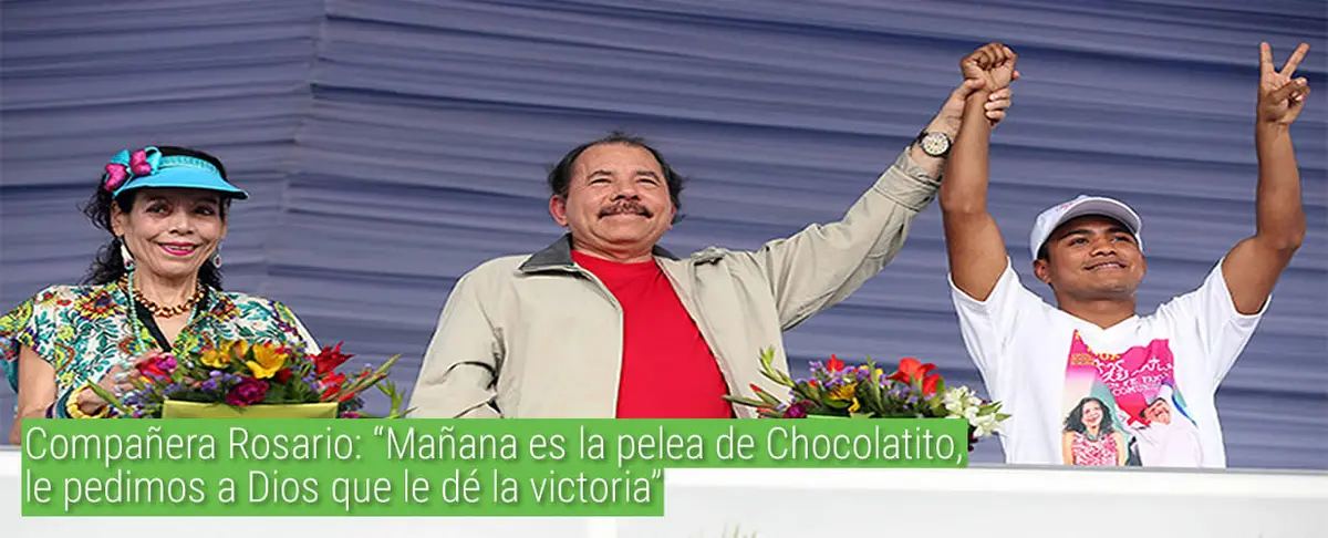 Compañera Rosario le desea lo mejor a Román "Chocolatito" González en su pelea de este sábado