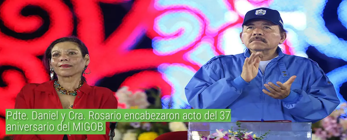 Daniel y Rosario encabezaron el acto del XXXVII Aniversario del MIGOB