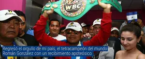 Regresó el orgullo de mi país, el tetracampeón del mundo Román González con un recibimiento apoteósico