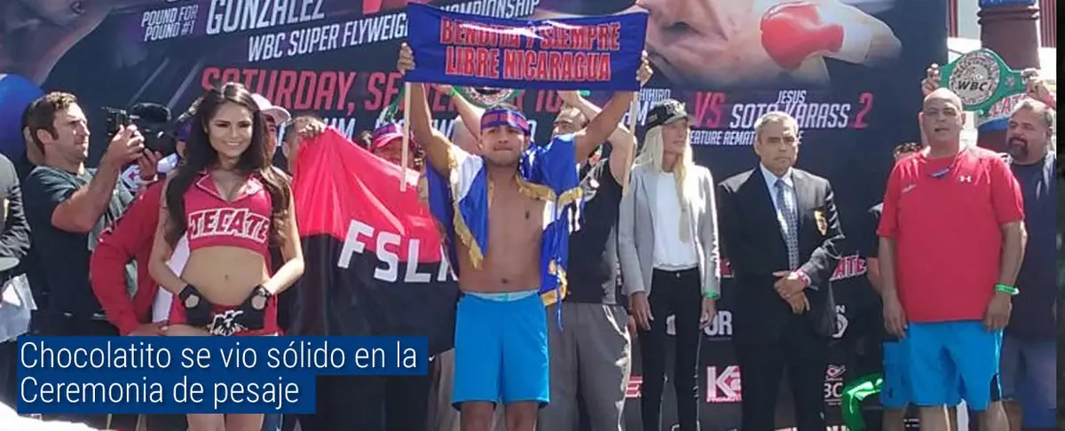 "Chocolatito" se mostró sólido en la ceremonia de pesaje