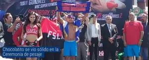 "Chocolatito" se mostró sólido en la ceremonia de pesaje