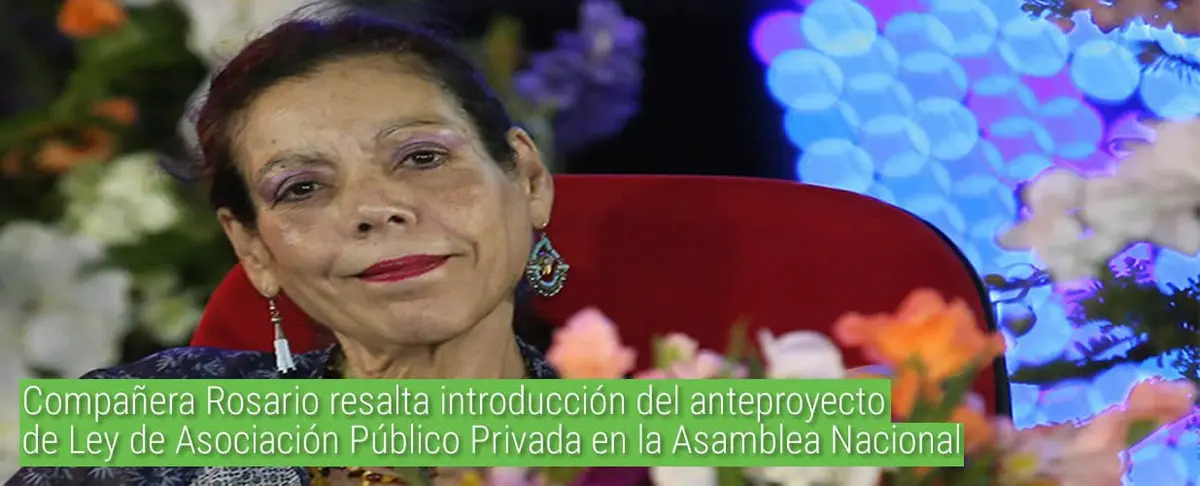 Compañera Rosario resalta introducción del anteproyecto de Ley de Asociación Público Privada en la Asamblea Nacional