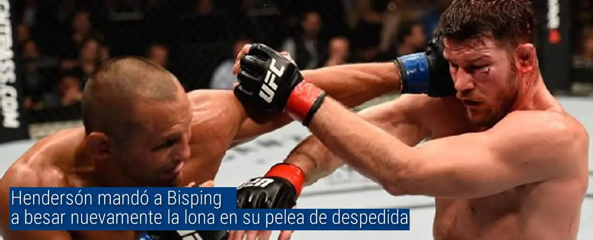 Hendersón mandó a Bisping a besar nuevamente la lona en su pelea de despedida