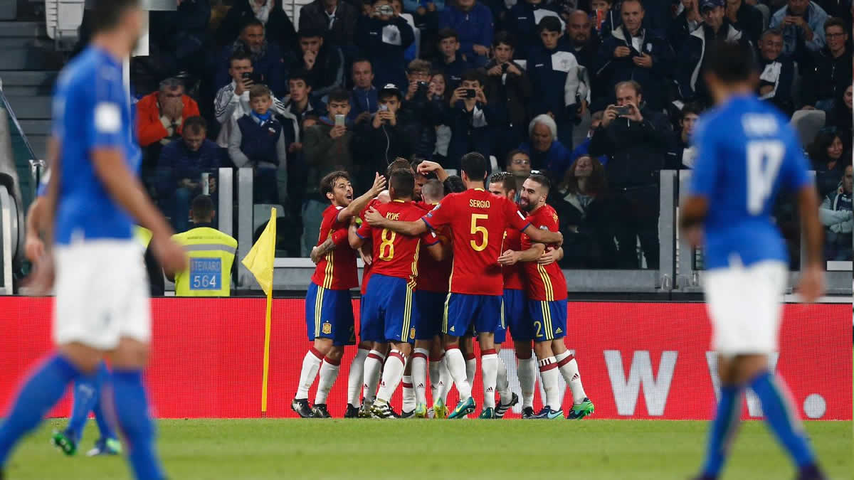 España igualó 1-1 ante Italia en Turín por las Eliminatorias Europeas