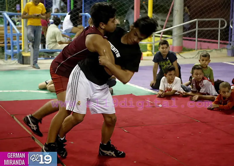 MDAA impulsa la lucha olimpica en el barrio Primero de Mayo, Distrito IV de Managua