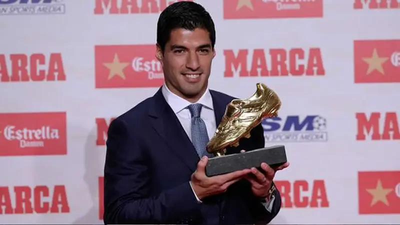 El uruguayo Luis Suárez del Barcelona se lleva la Bota de Oro 