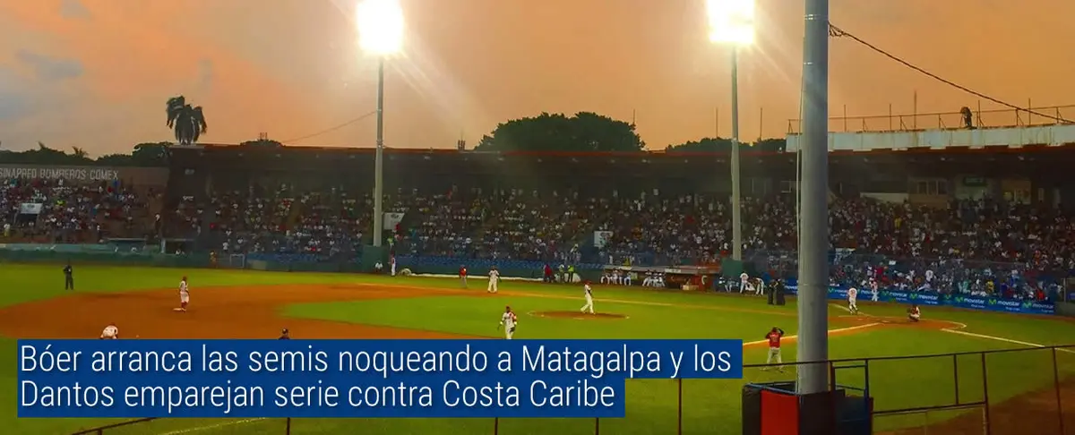 Bóer noquea a Matagalpa y Dantos emparejan serie contra Costa Caribe