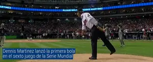 Dennis Martinez lanzó la primera bola en el sexto juego de la Serie Mundial (+Video)