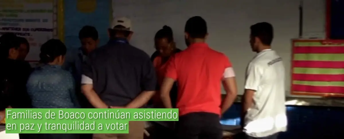 Familias de Boaco continúan asistiendo en paz y tranquilidad a votar