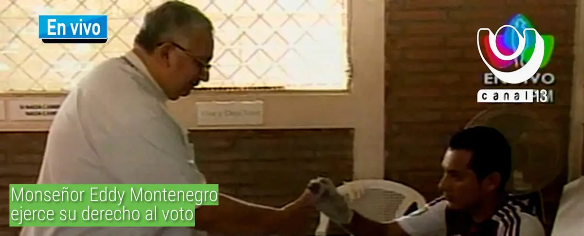 Monseñor Eddy Montenegro ejerce su derecho al voto
