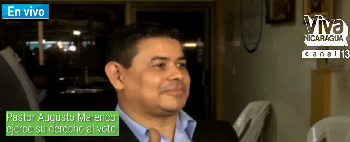 Pastor Augusto Marenco ejerce su derecho al voto