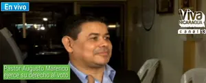 Pastor Augusto Marenco ejerce su derecho al voto