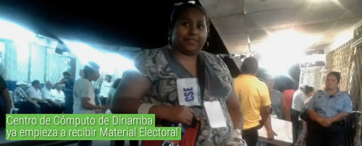 Centro de Cómputo de Diriamba ya empieza a recibir Material Electoral