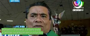 Monseñor Bismarck Carballo insta a familias nicaragüenses a votar hoy
