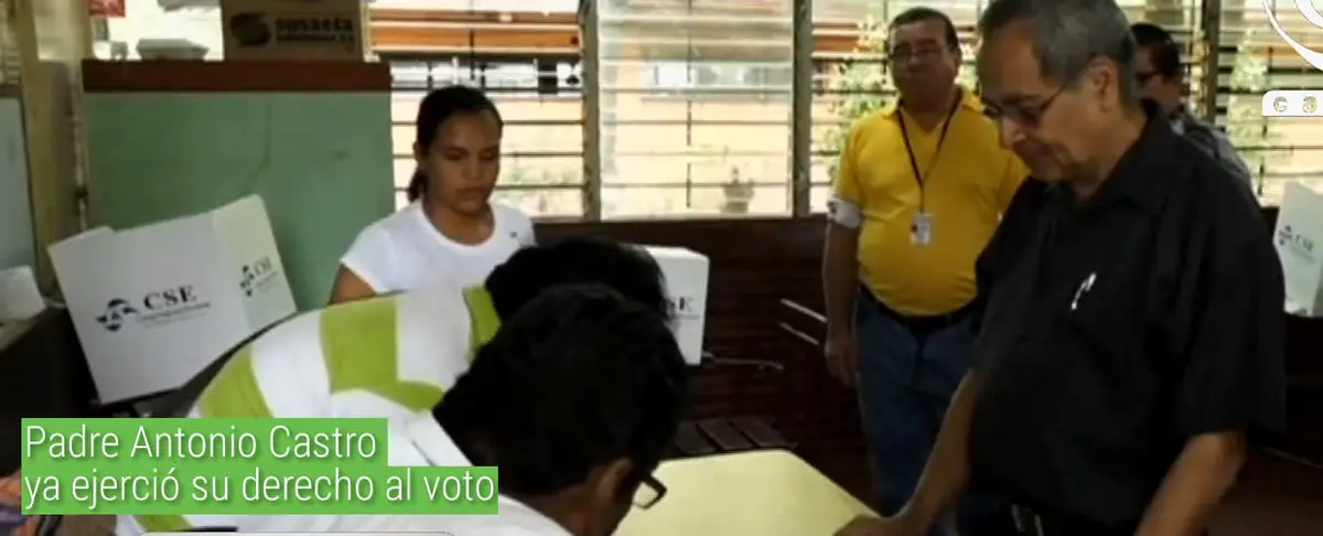 Padre Antonio Castro ya ejerció su derecho al voto