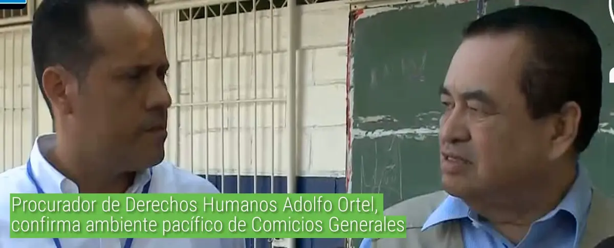 Procurador de Derechos Humanos Adolfo Ortel, confirma ambiente pacífico de Comicios Generales
