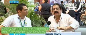 Manuel Zelaya (Ex Presidente de Honduras): “Hubo Paz y Alegría en estas Elecciones”