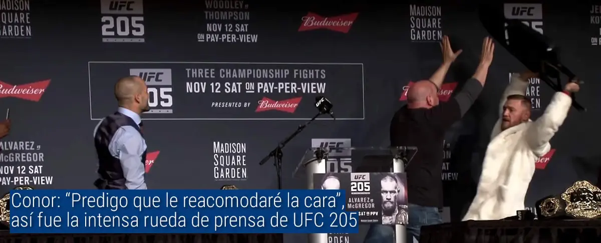 Conor: “Predigo que le reacomodaré la cara”, así fue la intensa rueda de prensa de UFC 205